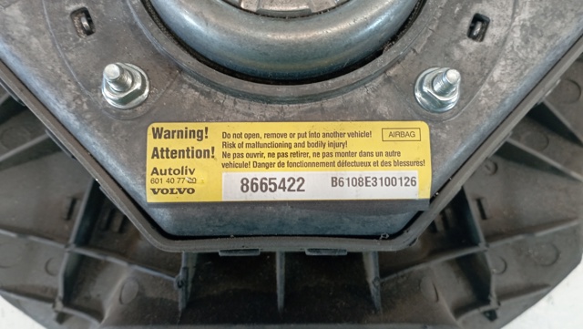 Cinto de segurança (AIRBAG) de condutor 8665422 VOLVO
