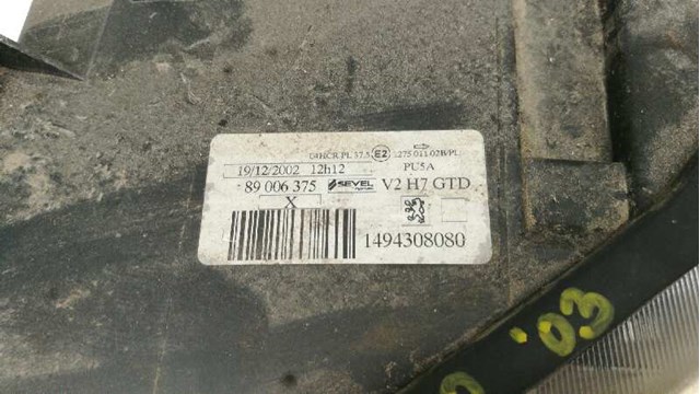 Luz esquerda 89006375 PEUGEOT