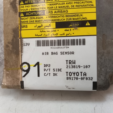 Módulo processador de controlo da bolsa de ar (Centralina eletrônica AIRBAG) 891700F032 TOYOTA