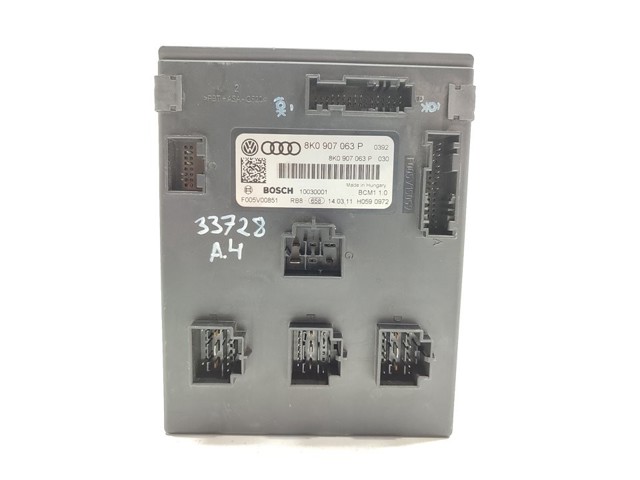 Módulo de direção (Centralina eletrônica) da rede de bordo 8K0907063P VAG