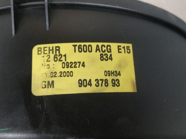 Motor de ventilador de forno (de aquecedor de salão) 90437893 OPEL