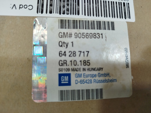 Elemento espelhado do espelho de retrovisão esquerdo 90569831 OPEL