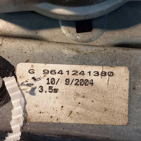 Mecanismo de acionamento de vidro da porta dianteira esquerda 9221X2 PEUGEOT
