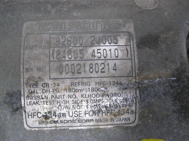 Compressor de aparelho de ar condicionado 926002J005 NISSAN