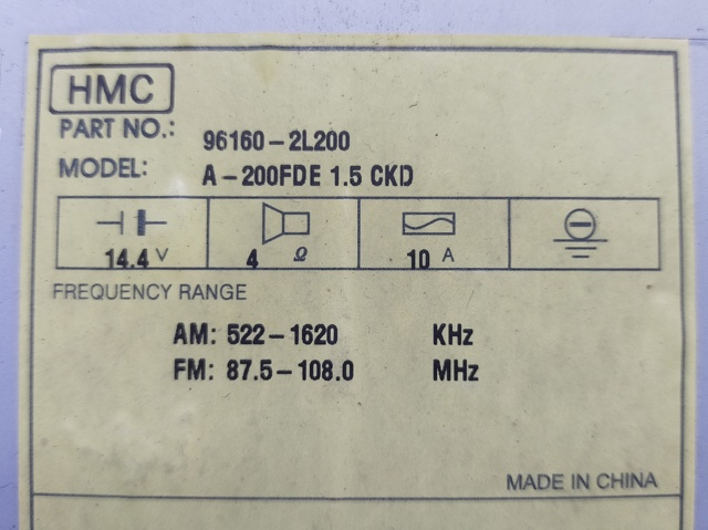 961602L200 Hyundai/Kia