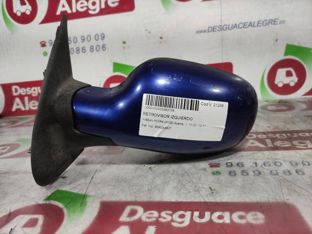 Espelho de retrovisão esquerdo 96302AX927 NISSAN