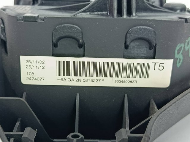 Cinto de segurança (AIRBAG) de condutor 96345028ZR PEUGEOT
