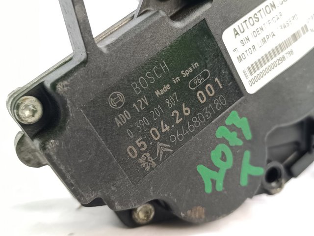 Motor de limpador pára-brisas de vidro traseiro 9646803180 PEUGEOT