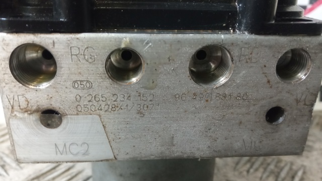 Unidade hidráulico de controlo ABS 9649988180 PEUGEOT