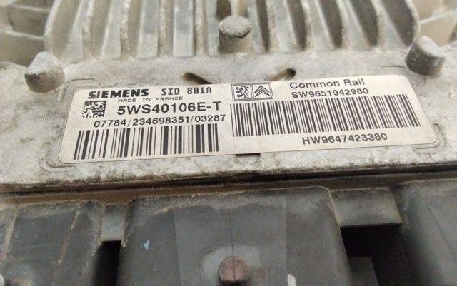 Módulo de direção (Centralina eletrônica) de motor 9651942980 PEUGEOT