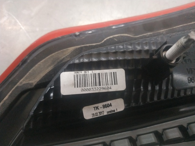 Lanterna traseira esquerda interna 9672155880 PEUGEOT
