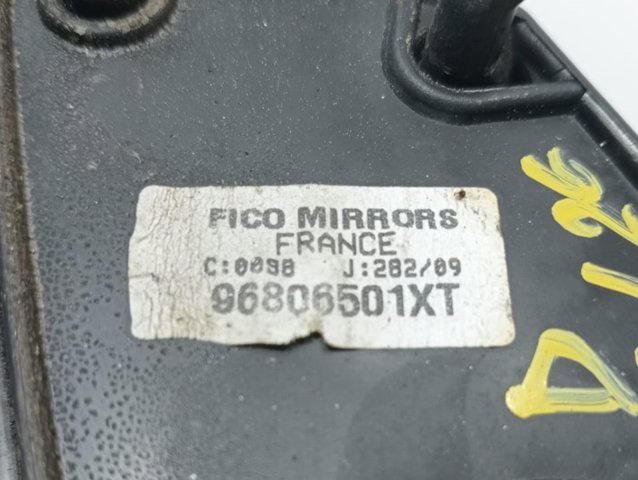 Espelho de retrovisão direito 96806501XT PEUGEOT