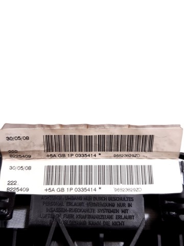 Cinto de segurança (AIRBAG) de condutor 96823829ZD PEUGEOT