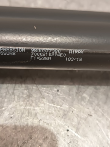 Amortecedor de tampa de porta-malas (de 3ª/5ª porta traseira) 9800377380 PEUGEOT