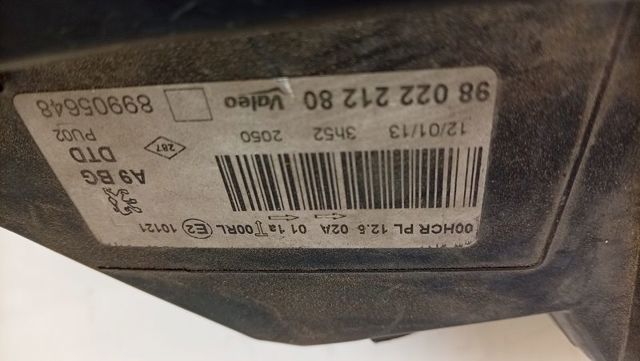 Luz direita 9802221280 PEUGEOT