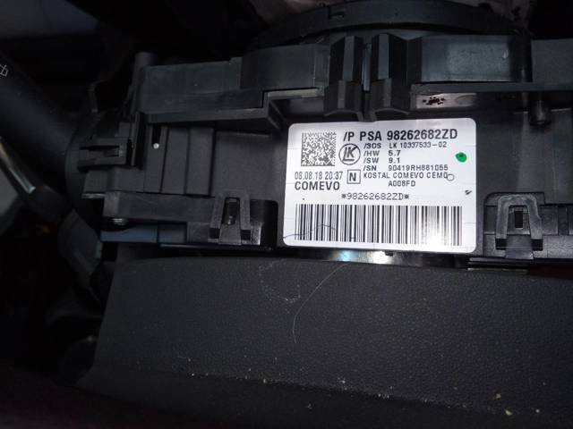 Comutador instalado na coluna da direção, montado 98262682ZD PEUGEOT