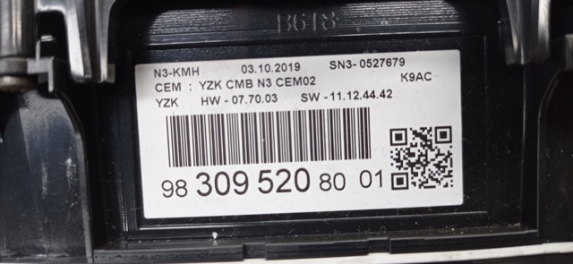 9830952080 Peugeot/Citroen