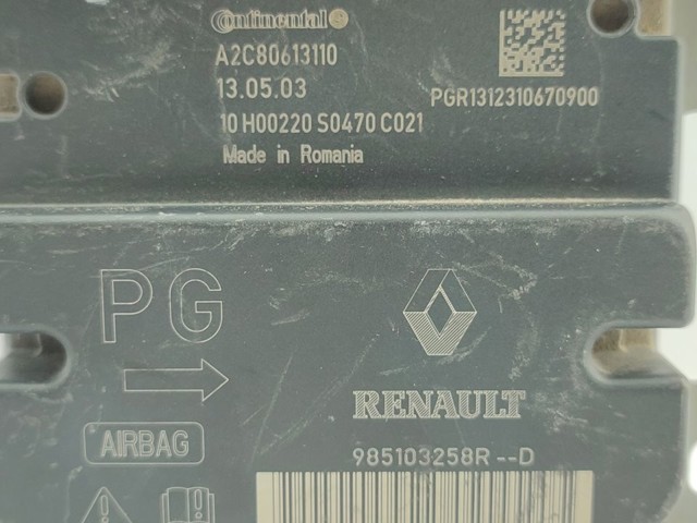 Módulo processador de controlo da bolsa de ar (Centralina eletrônica AIRBAG) 985103258R RENAULT