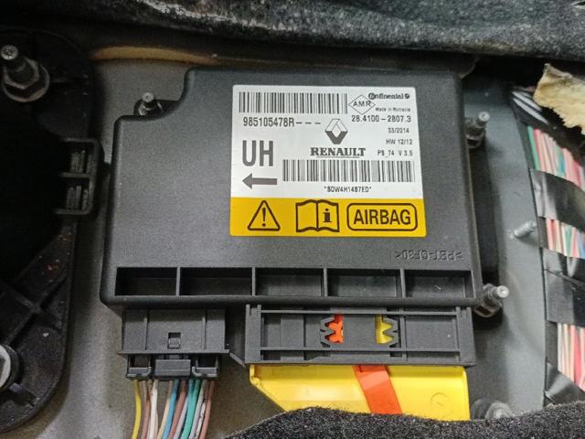 Módulo processador de controlo da bolsa de ar (Centralina eletrônica AIRBAG) 985105478R RENAULT