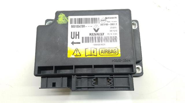 Módulo processador de controlo da bolsa de ar (Centralina eletrônica AIRBAG) 985105478R RENAULT