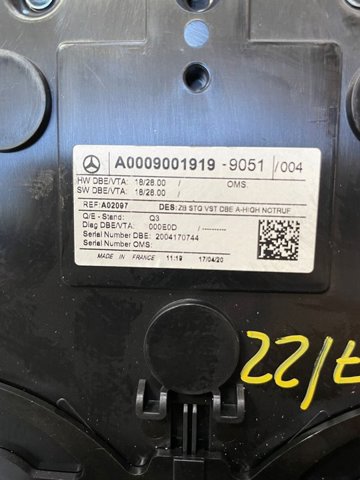 A0009001919 Mercedes