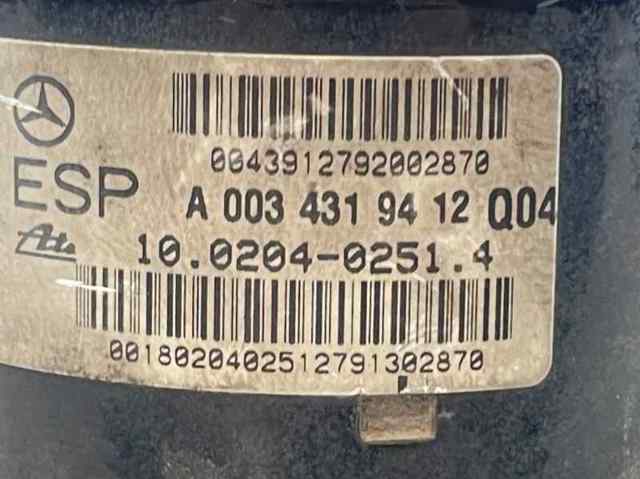 Unidade hidráulico de controlo ABS A0034319412 MERCEDES