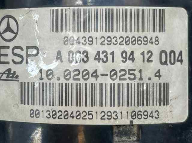 Unidade hidráulico de controlo ABS A0034319412 MERCEDES