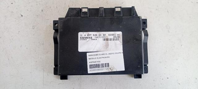 Módulo de direção (Centralina eletrônica) da Caixa Automática de Mudança eletrônica A0275451432 MERCEDES