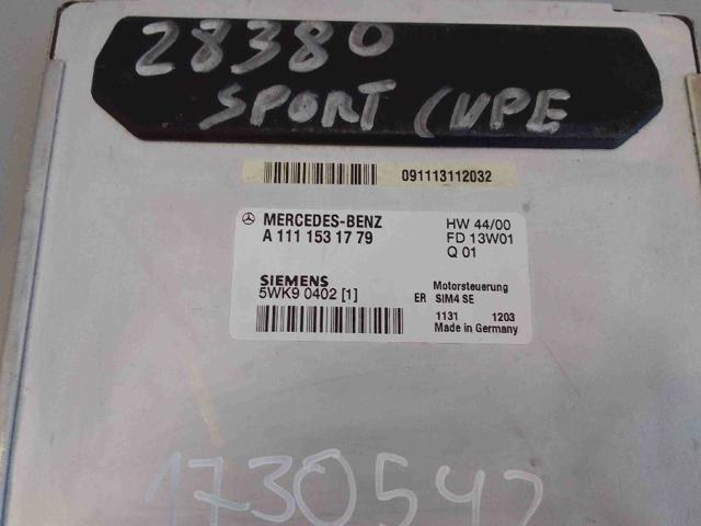Módulo de direção (Centralina eletrônica) de motor A1111531779 MERCEDES