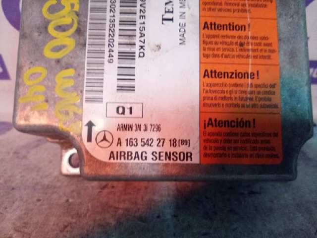Módulo processador de controlo da bolsa de ar (Centralina eletrônica AIRBAG) A1635422718 MERCEDES