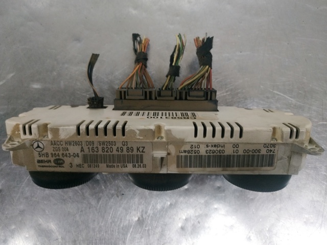 Unidade de controlo dos modos de aquecimento/condicionamento para Mercedes ML/GLE W163