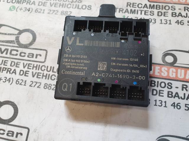 Módulo de conforto da porta dianteira A1669004102 MERCEDES