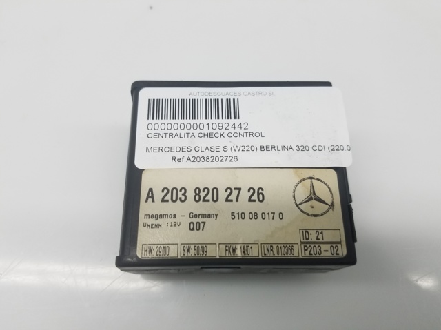 A2038202726 Mercedes