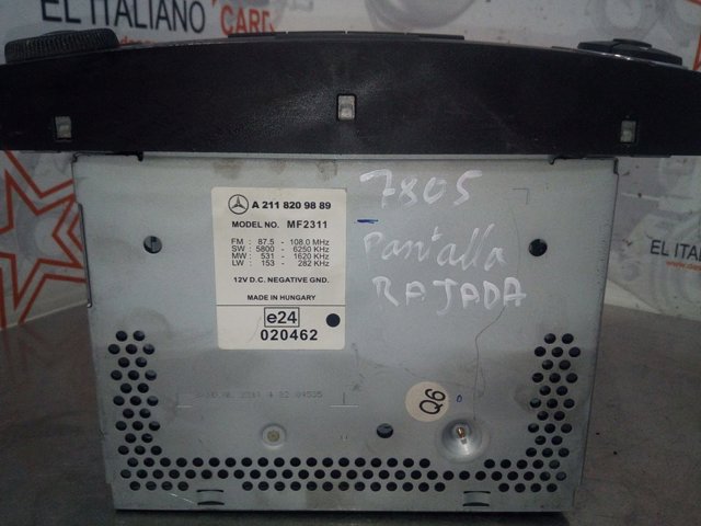 Aparelhagem de som (rádio AM/FM) A2118209889 MERCEDES