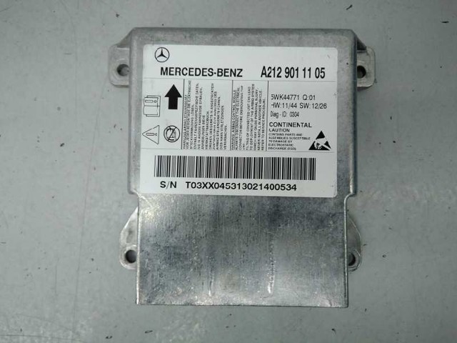 Módulo processador de controlo da bolsa de ar (Centralina eletrônica AIRBAG) A2129011105 MERCEDES