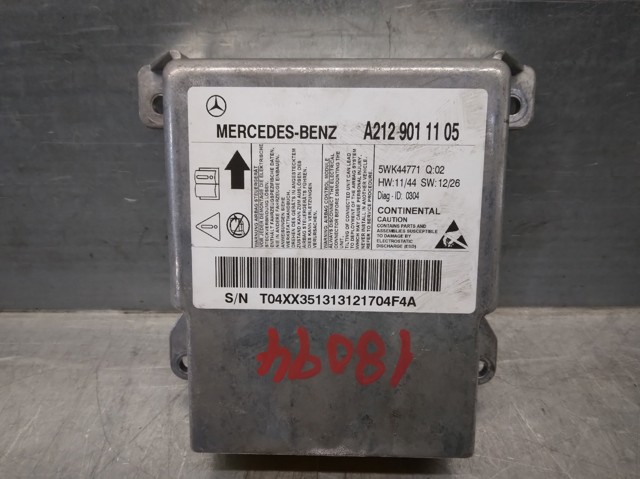 Módulo processador de controlo da bolsa de ar (Centralina eletrônica AIRBAG) A2129011105 MERCEDES