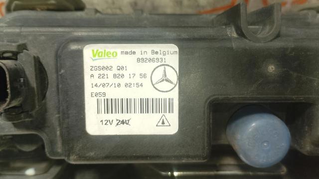 Luzes máximas esquerdas A2218201756 MERCEDES