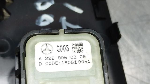 Unidade de botões dianteira direita de controlo de elevador de vidro A2229050309 MERCEDES