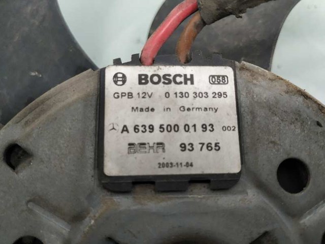 Ventilador elétrico de aparelho de ar condicionado montado (motor + roda de aletas) A6395000193 MERCEDES