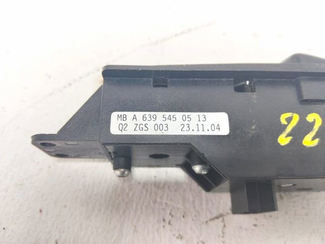 Unidade de botões dianteira esquerda de controlo de elevador de vidro A6395450513 MERCEDES