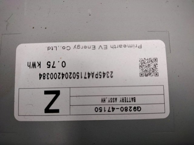 Módulo de bateria recarregável de carro elétrico G928047150 TOYOTA