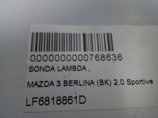 Sonda lambda, sensor de oxigênio até o catalisador LF6818861D MAZDA