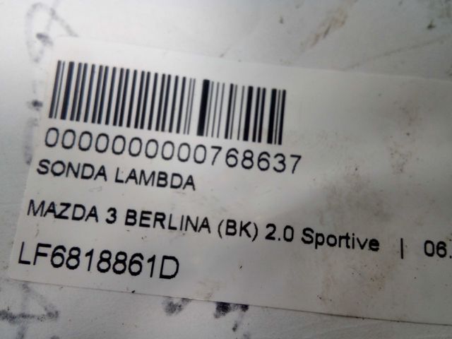 Sonda lambda, sensor de oxigênio até o catalisador LF6818861D MAZDA