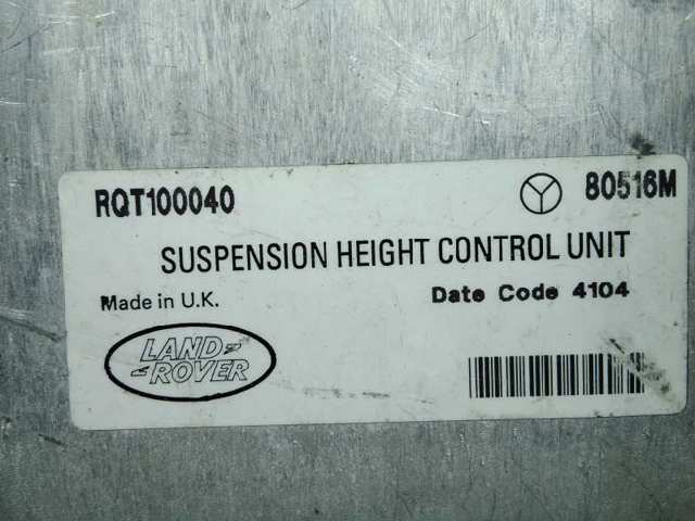 Unidade de controlo de suspensão pneumática RQT100040 LAND ROVER