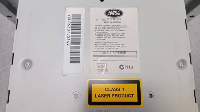 Aparelhagem de som (rádio AM/FM) VUX500500 LAND ROVER