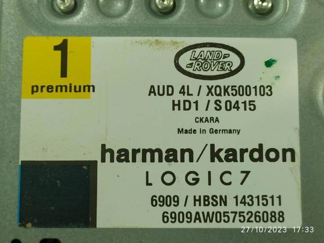 Reforçador do som de sistema de áudio XQK500103 LAND ROVER