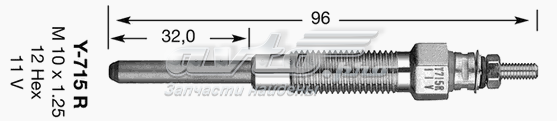 Y715R NGK Vela de incandescência