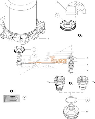 Compre 4324259222 Wabco Kit de reparação de separador de umidade (TRUCK)