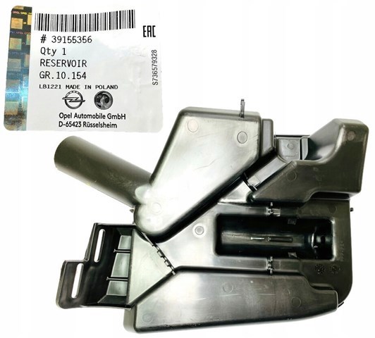 Tanque de fluido para lavador de vidro 39155356 General Motors