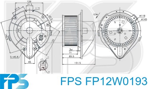 Compre FP12W0193 FPS Motor de ventilador de forno (de aquecedor de salão)